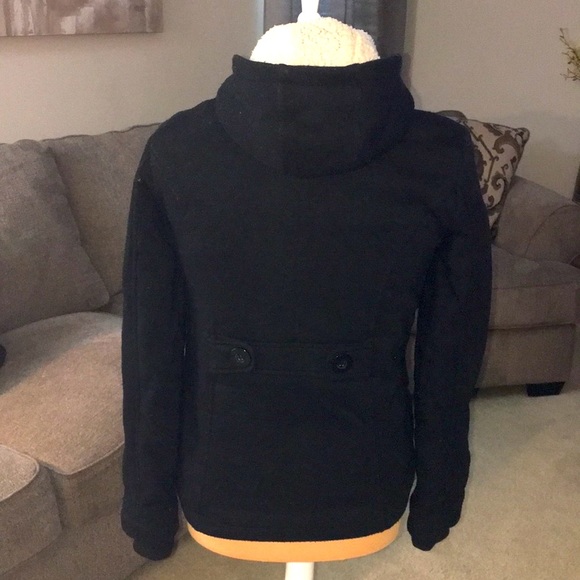 Me Jane Black Hooded Toggle Button Peacoat S - Picture 7 of 16